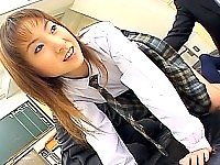 Naughty Japanese schoolgirl is a slut who enjoys sucking cock and getting fucked