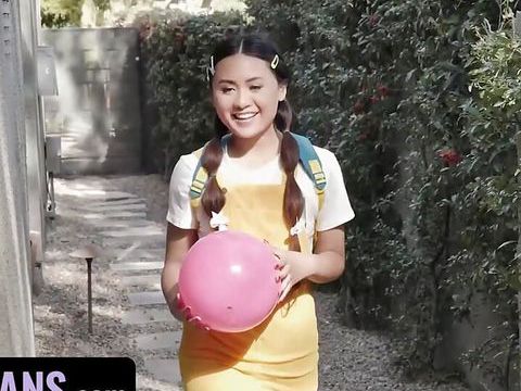 Find-Best-Asian.com presents: Teen princess ella voneva gets her asian pussy rammed by diamond banks' huge strap on - littleasians ffm threesome